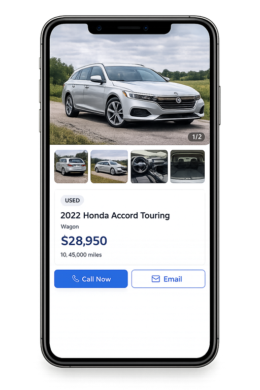 DealerSite app on your phone